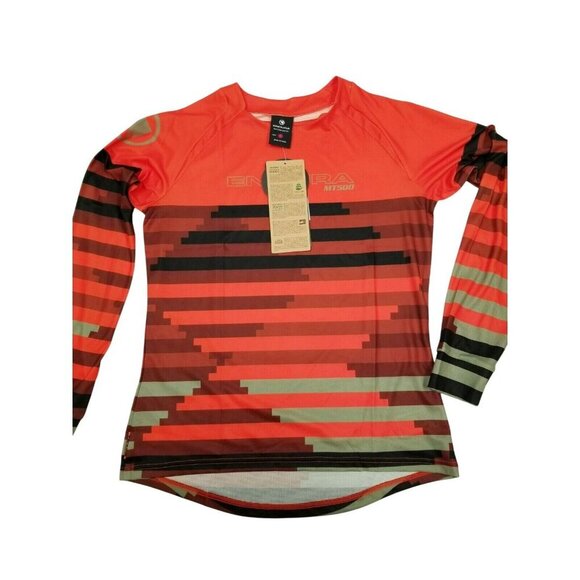 Endura Womens MT500 Supercraft L/S Tee L Recycled Fabric Orange/Black - Picture 1 of 14